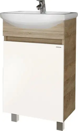Grossman Тумба под умывальник Поло 50 105004-1 (дуб сонома/белый) – изображение в каталоге