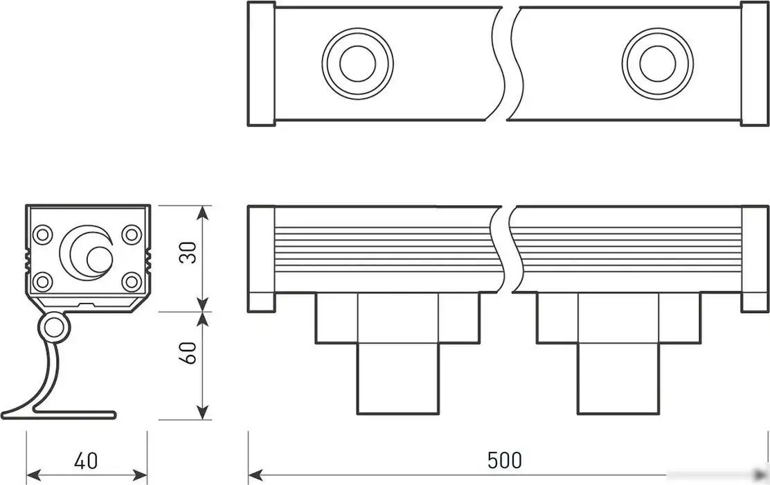 Уличный прожектор Arlight AR-LINE-500-12W Day4000 (GR, 15 deg, 230V) 042175 – фото товара