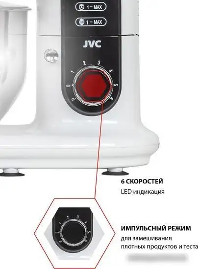 Планетарный миксер JVC JK-MX515 (белый) - фото товара