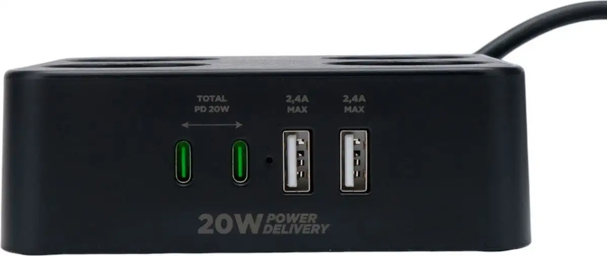 Сетевой фильтр Cablexpert PLT-4-C2U2-B-2 – фото товара