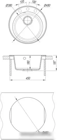 Кухонная мойка Dr. Gans Smart Пион (серый) - фото товара