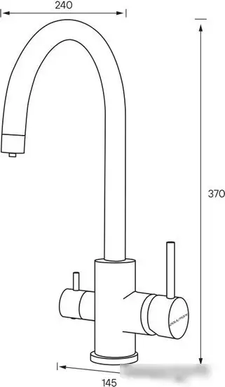 Смеситель Paulmark Essen 213211-GM (вороненая сталь) - фото товара