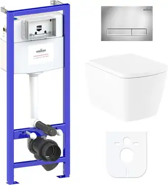 Унитаз Lavinia Boho Relfix Aveo Rimless 6 в 1 77040122 (хром пластик) - изображение в каталоге