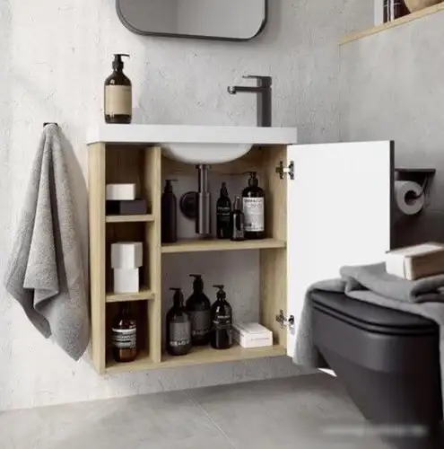 Aqwella Тумба с умывальником Alba ALB010RDD+ALB0706GRМ – фото товара