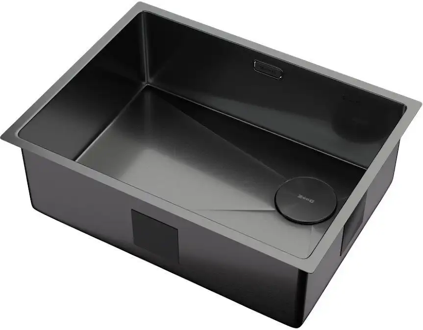 Кухонная мойка ZorG Zerox 59 U / IF Side SF PVD Gunblack - фото товара