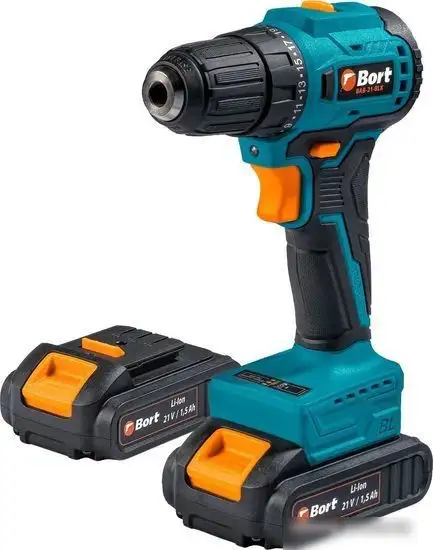 Дрель-шуруповерт Bort BAB-21-BLK 93413526 (с 2-мя АКБ, кейс) – фото товара