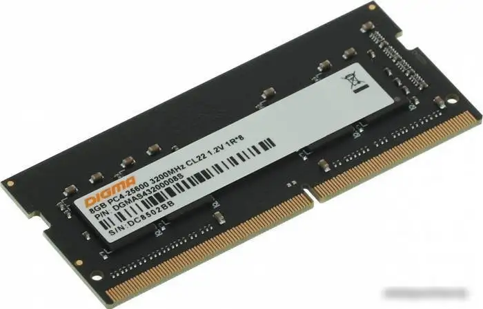 Оперативная память Digma 8ГБ DDR4 SODIMM 3200 МГц DGMAS43200008S – фото товара