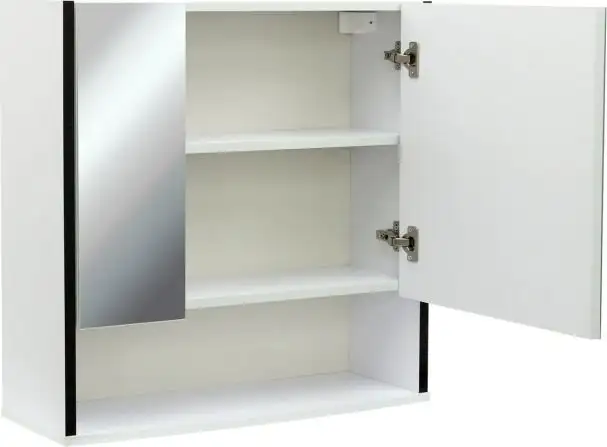 Doratiz Шкаф с зеркалом для ванной Астра 80 2711.030 (белый/венге) – фото товара