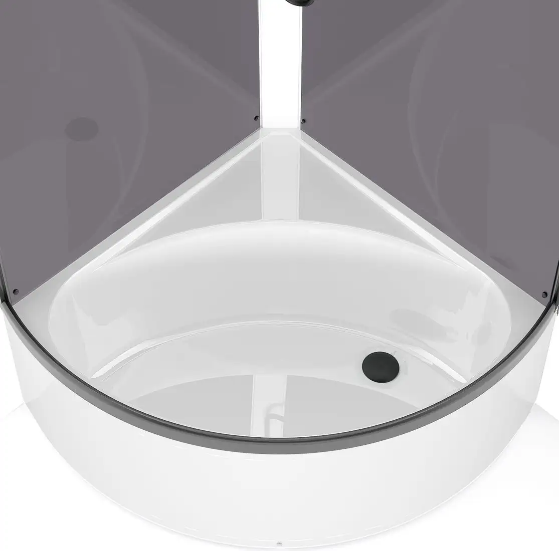 Душевая кабина Domani-Spa Simple 99 High Black DS01Sm99HGrCl00.Gt-V1.2-Black (серый/прозрачное стекло) - фото товара