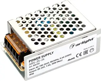 Блок питания Arlight ARS-35-24 026152 – изображение в каталоге