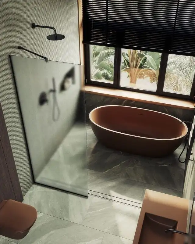 Душевая стенка MaybahGlass 195х99 MGD-1357-6у (сатин/черный) - фото товара