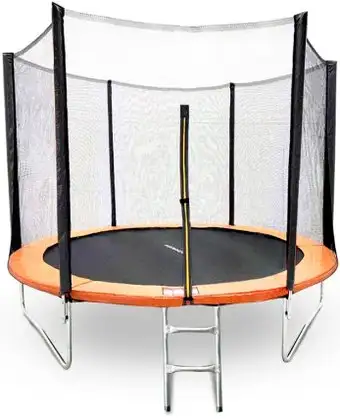 Батут GetActive Jump 10ft - 305 см с лестницей, внешней сеткой (оранжевый) – изображение в каталоге