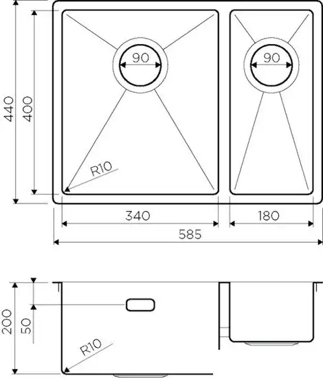 Кухонная мойка Omoikiri Taki 58-2-U/IF IN-L - фото товара