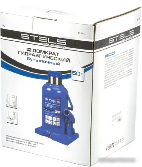 Бутылочный домкрат Stels 51171 50т – фото товара