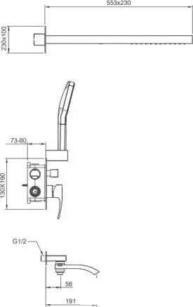 Душевая система Gappo G7107-73 - фото товара