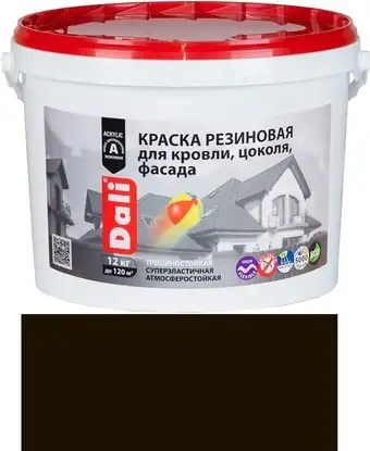 Краска Dali Резиновая 6 кг (коричневый) – изображение в каталоге