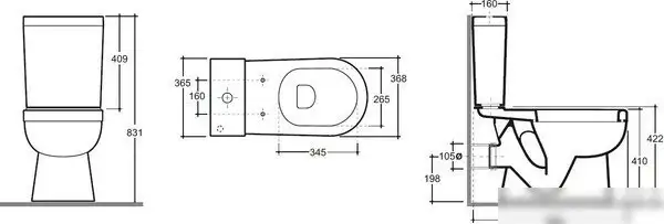 Унитаз напольный Керамин Бергамо Нова Slim МЛ 2-режим (белый) - фото товара