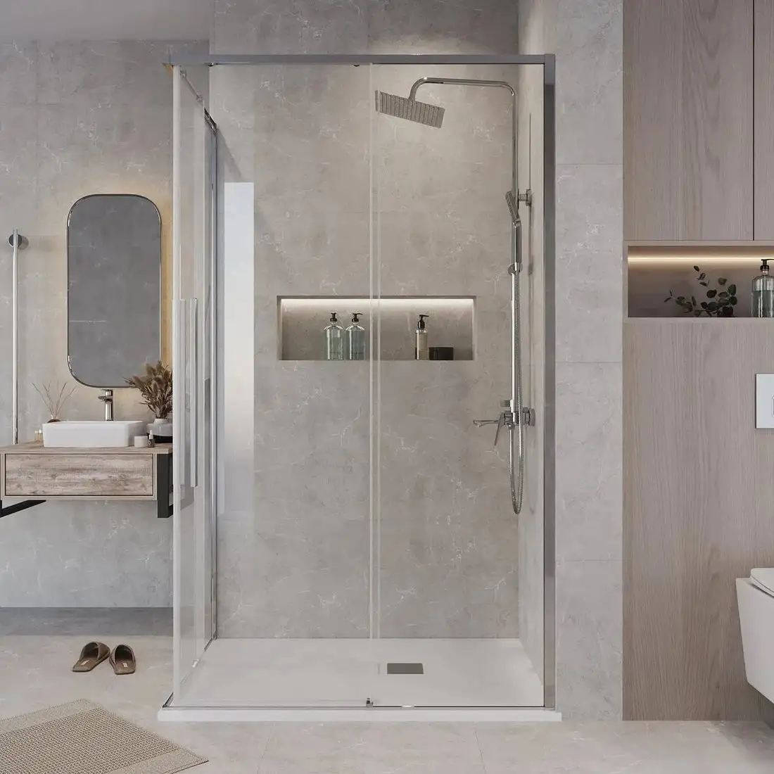 Душевой уголок Grossman Galaxy 120x80x195 300.K33.01.1280.10.00 (хром/прозрачное стекло) - фото товара