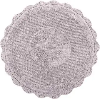Коврик для ванной Sofi De MarkO Laura Кружевной 75x75 КВ-ЛА-7-75х75 (серый/лиловый) – изображение в каталоге