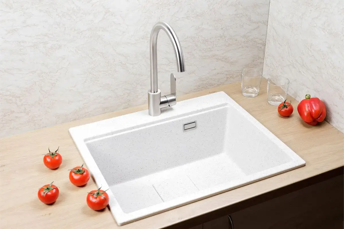 Кухонная мойка Marblan Comfort 60 (серый, с сифоном и колландером) - фото товара