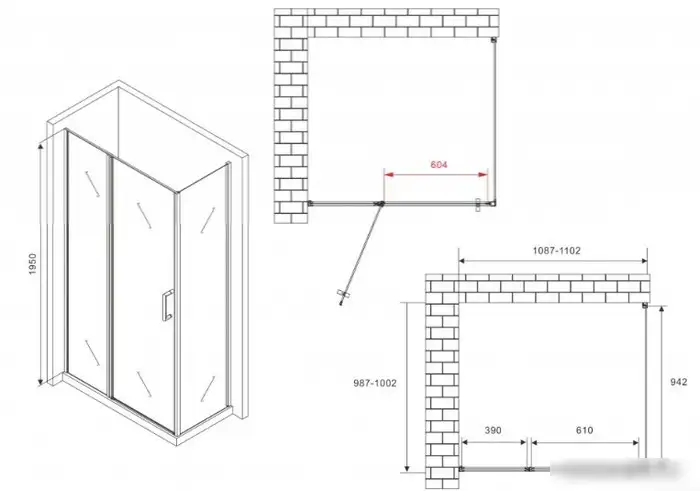 Душевой уголок Abber Sonnenstrand AG04110BS-S100B - фото товара