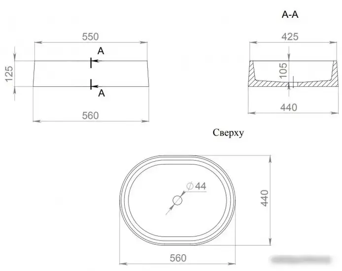 Умывальник Salini Gloria 1102211M - фото товара