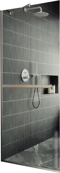 Душевая стенка MaybahGlass 195x109 MGD-708-5у (прозрачное стекло/хром матовый)