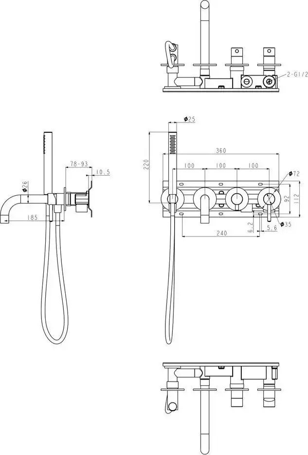 Смеситель Grocenberg GB5070 (золотой брашированный) - фото товара