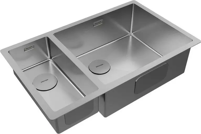 Кухонная мойка Paulmark Next 69/2S Uni PM226944-BSR (стальной/брашированная сталь) - фото товара