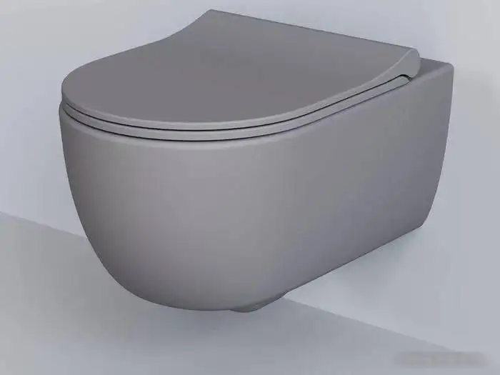 Унитаз Ambassador Abner 103T20301R (серый матовый, с тонким сиденьем) - фото товара