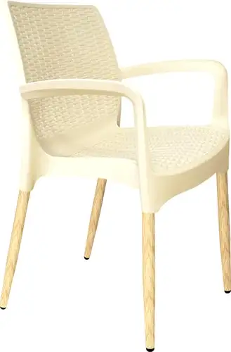 Стул с подлокотниками Sheffilton SHT-S68/S424-С (бежевый/светлый орех) – изображение в каталоге