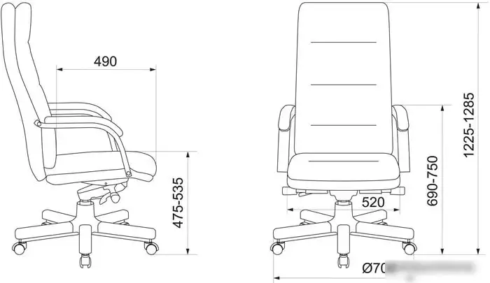 Кресло Бюрократ T-9927WALNUT (черный) – фото товара