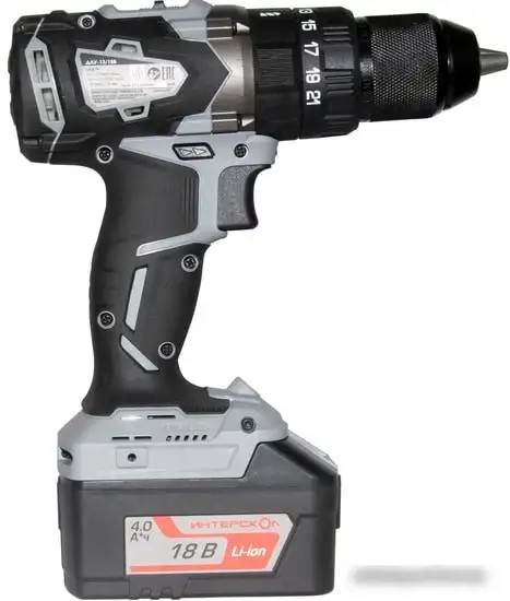 Ударная дрель-шуруповерт Интерскол ДАУ-13/18В 574.4.1.70 (с 1-им АКБ, кейс) – фото товара