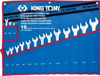 Набор ключей King Tony 1216SRN (16 предметов) – изображение в каталоге
