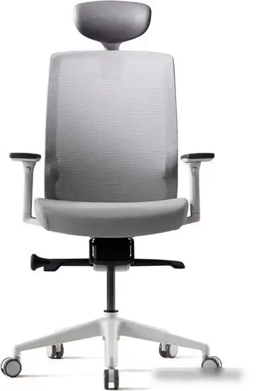 Кресло Bestuhl J1 White Pl с подголовником (серый) – фото товара