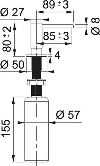 Дозатор для жидкого мыла Franke Atlas 112.0625.485 (антрацит)