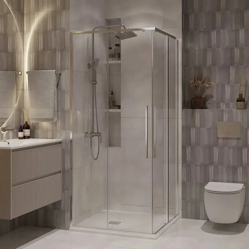 Душевой уголок Niagara NG-6622-34 80x80x195 (хром/прозрачное стекло) - фото товара