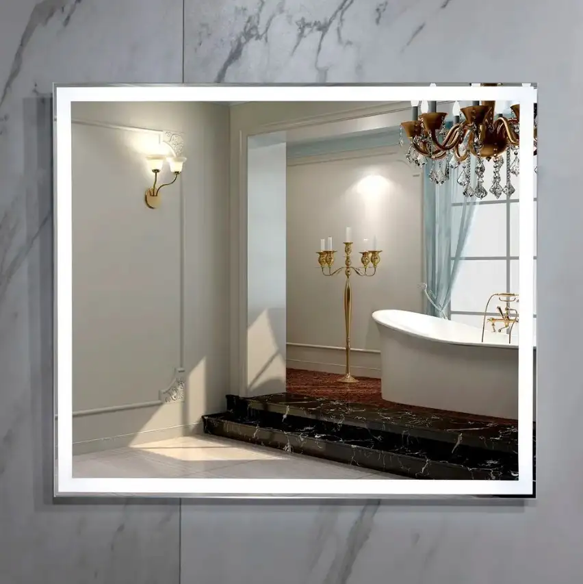 Пекам Зеркало Greta 90x80 greta-90x80B (с подсветкой и бесконтактным сенсором) – фото товара