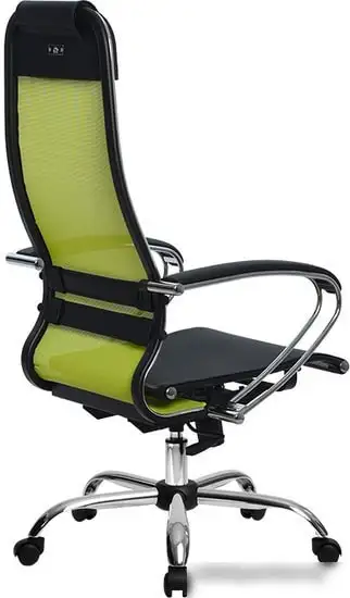 Кресло Metta SU-1-BK Комплект 4, Ch ов/сечен (пластиковые ролики, лайм) – фото товара