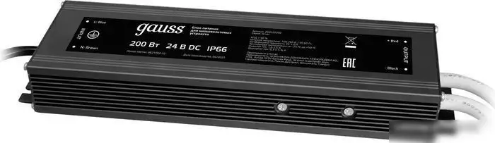 Блок питания Gauss 200W 24V IP66 202022400 – фото товара