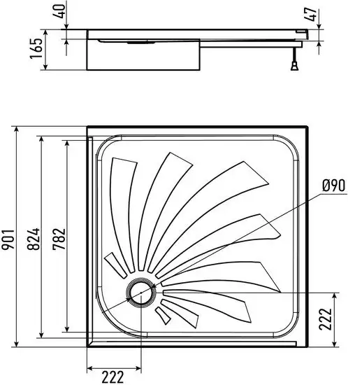 Душевая кабина Alex Baitler AB9017H-2 90x90 - фото товара