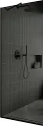Душевая стенка MaybahGlass 195x119 MGD-686-6у (графитовое стекло/черный)