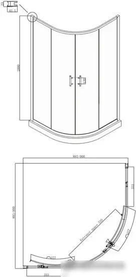 Душевой уголок Ambassador Set 14011104-ST1 - фото товара