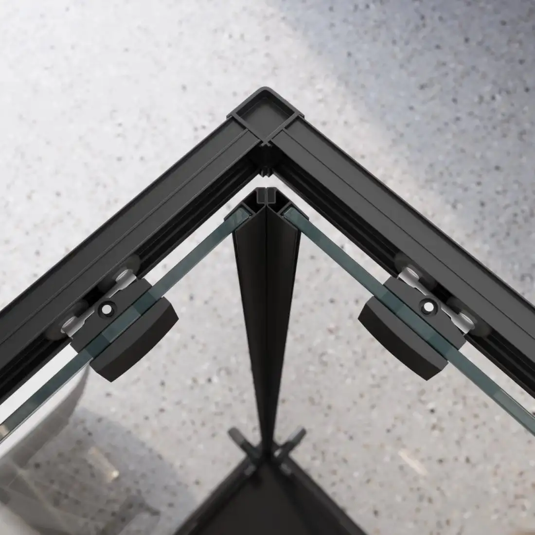 Душевой уголок BelBagno LUCE-A-2-90-C-NERO - фото товара