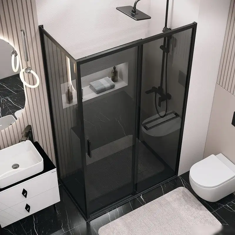 Душевая стенка Grossman Style 70x195 200.K33.05.70.21.10 (черный матовый,стекло тонированное) - фото товара