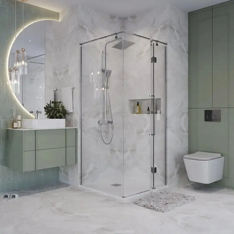 Душевой уголок Niagara NG-6631-34 90x90x195 (хром/прозрачное стекло) - фото товара