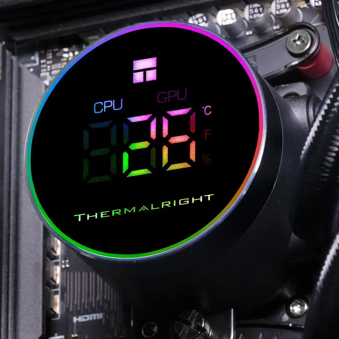 Система жидкостного охлаждения для процессора Thermalright Frozen Magic 360 Digital ARGB V2 (черный) – фото товара