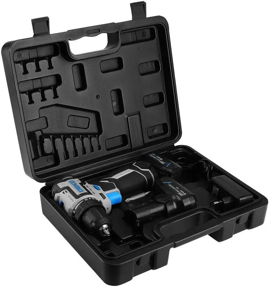 Дрель-шуруповерт Deko Sharker 20V PRO 084-1035 (с 2-мя АКБ, кейс) – фото товара