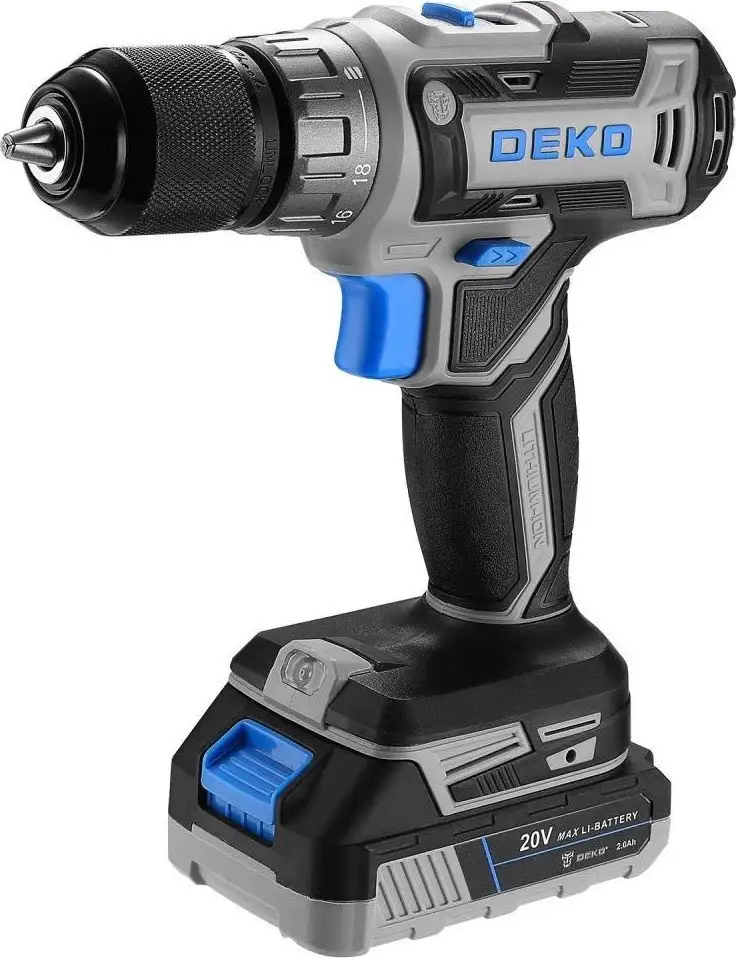 Дрель-шуруповерт Deko ZKCD20V PRO 084-1005 (с 2-мя АКБ, кейс) – фото товара