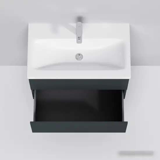 AM.PM Тумба под умывальник Gem 75 M90FHX07522GM (2 ящика, графит) – фото товара